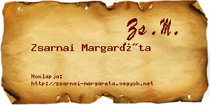 Zsarnai Margaréta névjegykártya